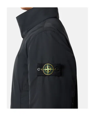 Stone Island Padded Jacket With Anti-drop And Zip Pockets In Black