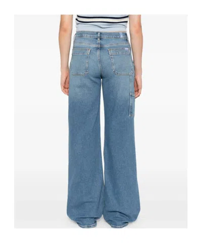 7 For All Mankind Denim Wide-leg Jeans In Blue