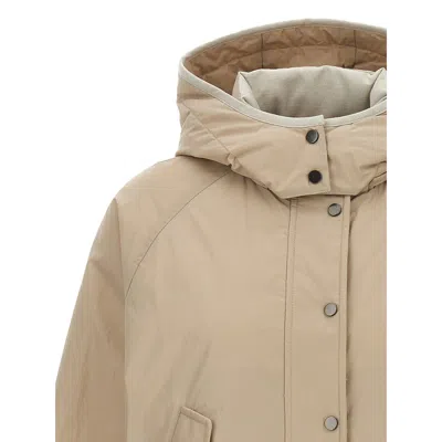Brunello Cucinelli Cropped High Collar Quilted Jacket