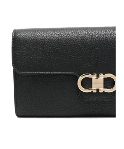 Ferragamo Gancini Wallet-on-chain In Black