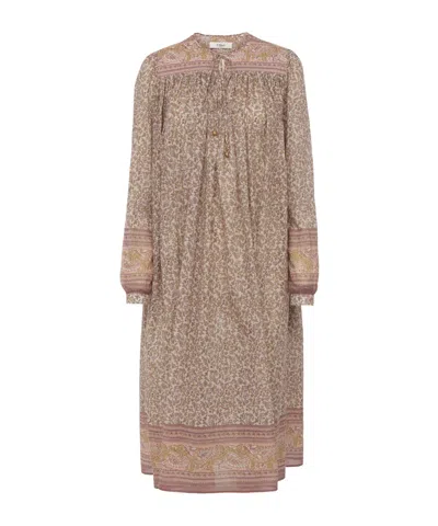 Chloé Gathered Tunic Dress In Cotton Voile