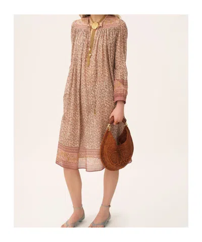 Chloé Gathered Tunic Dress In Cotton Voile