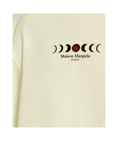 Maison Margiela Year Of The Snake Hooded Sweatshirt Man White In Neutral