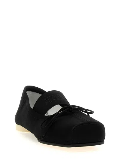 Mm6 Maison Margiela Mm6 By Maison Margiela Ballet Flats With Signature Bow Detail In Black