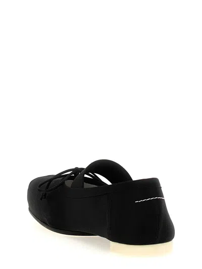 Mm6 Maison Margiela Mm6 By Maison Margiela Ballet Flats With Signature Bow Detail In Black