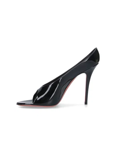 Amina Muaddi Anok Slipper 105 Patent Black 105 Mm Sm In Black