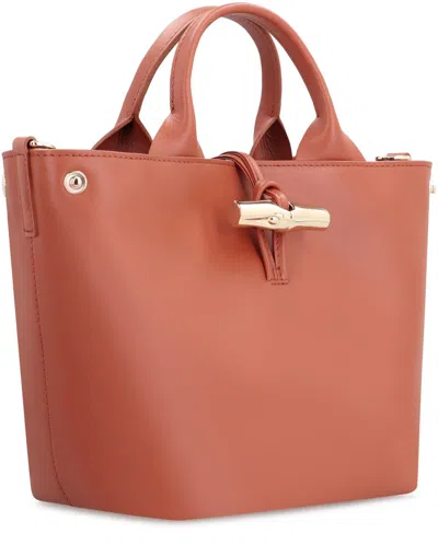 Longchamp S Le Roseau Leather Handbag