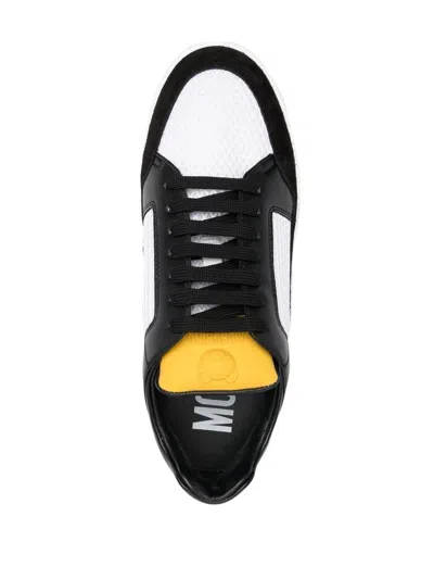 Moschino Rubber Sole Sneakers With Teddy Bear Motif In Black