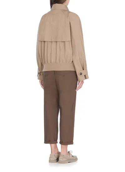 Brunello Cucinelli Coats In Neutral