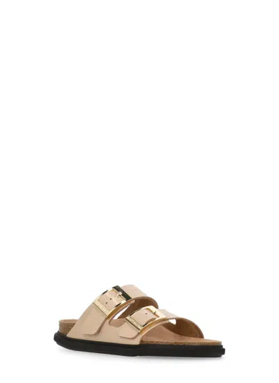 Birkenstock Arizona Db Shine New Beige Sock Slipper. S In Neutral