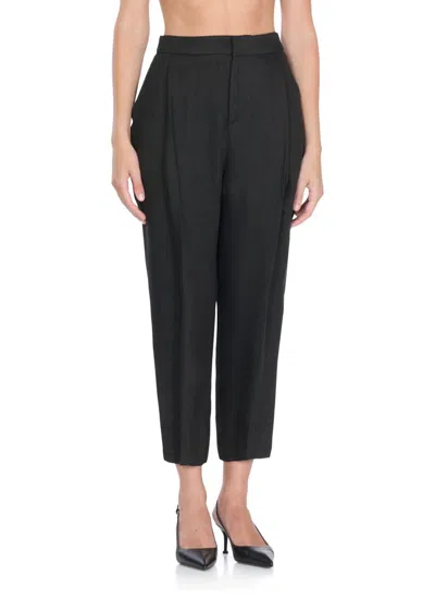 Elisabetta Franchi Viscose And Linen Pants