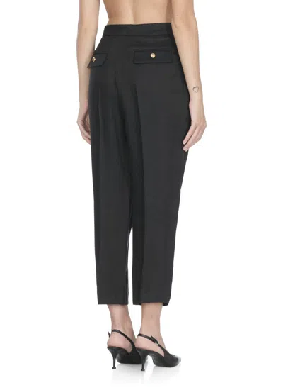 Elisabetta Franchi Viscose And Linen Pants