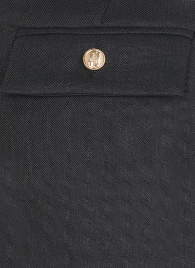 Elisabetta Franchi Viscose And Linen Pants
