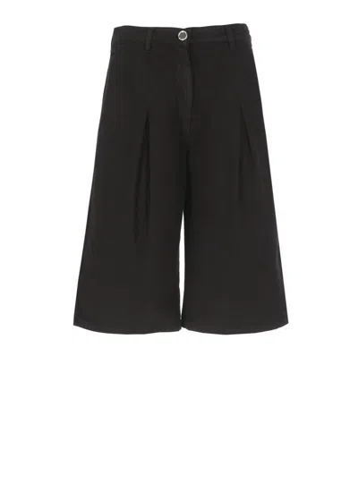 Pinko Knee-length Black Cotton Bermuda Shorts