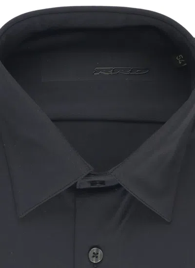 Rrd Oxford Jacquard Shirt In Black