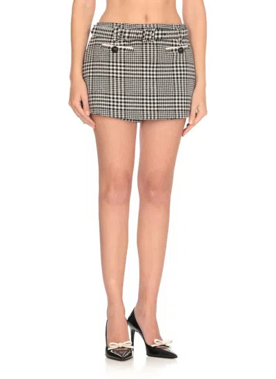 Self-portrait Houndstooth Mini Skirt