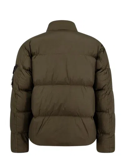 Stone Island Wind-resistant Padded Bomber Jacket In Green