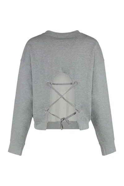 Marissa Webb Cotton Crew-neck Sweatshirt In Gray