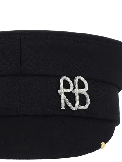 Ruslan Baginskiy Pierced Baker Boy Hat In Black