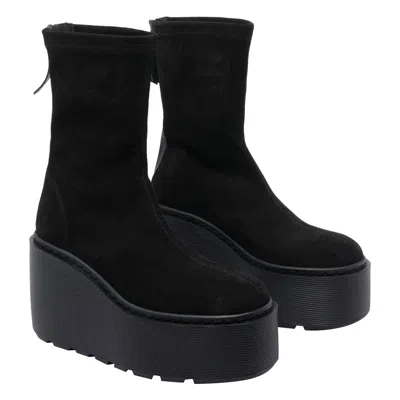 Vic Matie 100mm Stripy Platform Boots In Black