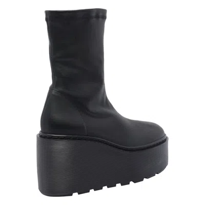 Vic Matie Fiction 101 High Heels Ankle Boots In Black Leather In Black