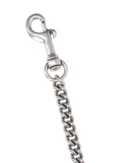 Balenciaga Shiny Keyring Metallic Finish Wallet In Metallic