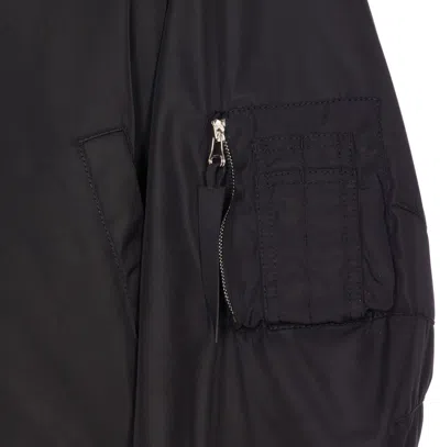 Attico Bomber Oversize In Poliestere Nero Donna In Black