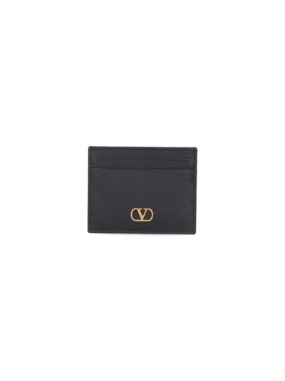 Valentino Vlogo Card Holder In Black
