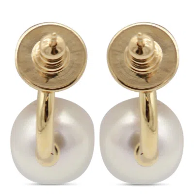 Jimmy Choo Crystal And Pearl Gold Earrings In White