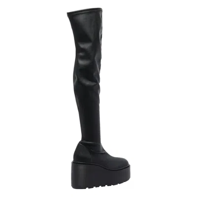 Vic Matie Davidson 101 High Heels Boots In Black Leather In Black