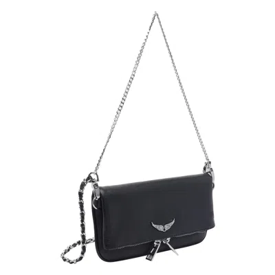 Zadig & Voltaire Black Leather Rock Nano Shoulder Bag