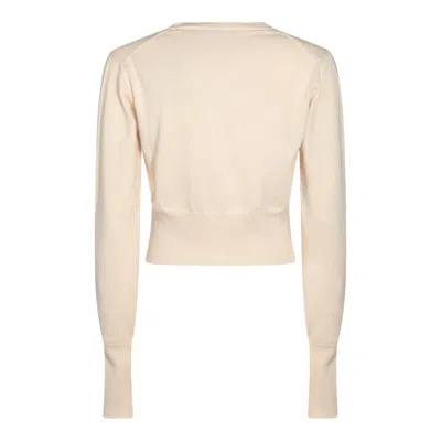 Vivienne Westwood Off-white Bea Cropped Cardigan In Orange