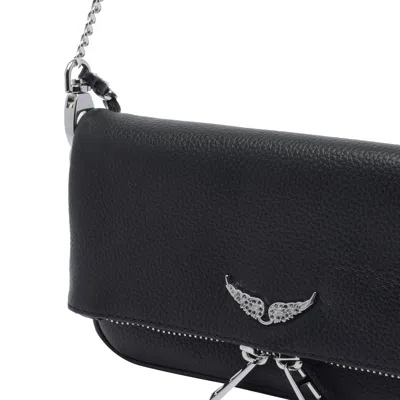 Zadig & Voltaire Black Leather Rock Nano Shoulder Bag