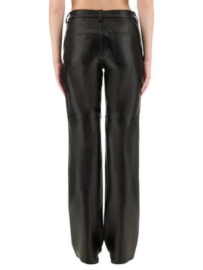 Michael Kors Black Pants With Belt Loops In Leather Woman