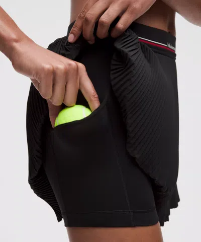 Lululemon Logo-waist Micro-pleat Mid-rise Tennis Skirt