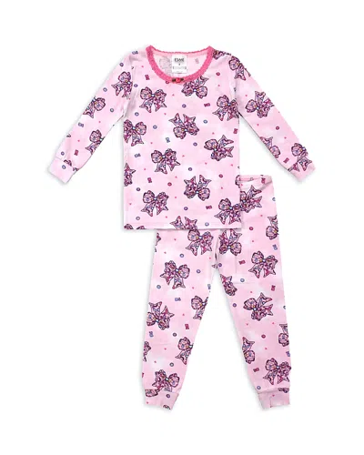 Esme Girls' Long Sleeved Pajama Set - Little Kid In Pink