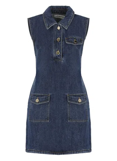 Self-portrait Self Portrait Women Denim Sleeveless Mini Dress