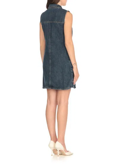 Self-portrait Self Portrait Women Denim Sleeveless Mini Dress
