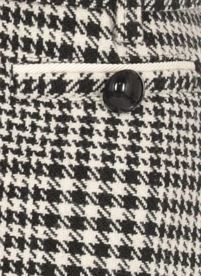 Self-portrait Houndstooth Wool Blend Mini Skirt