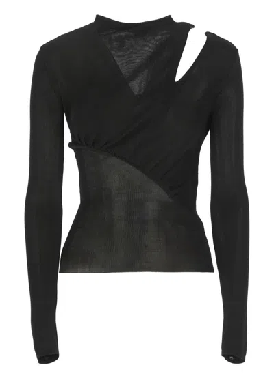 Self-portrait Self Portrait Women Cut Out Knit Top In Black