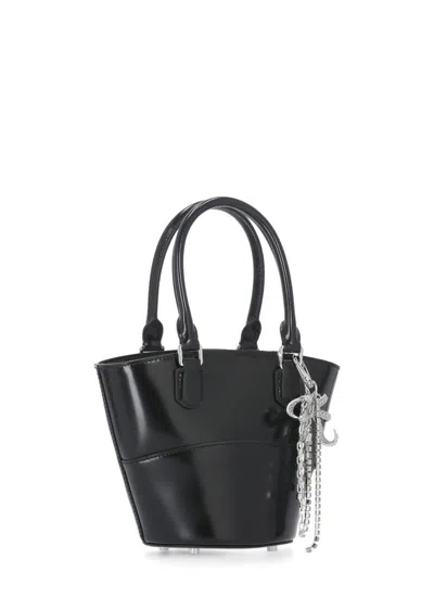 Self-portrait Leather Shoulder Bag With Charms