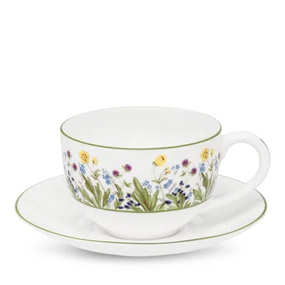 Halcyon Days Highgrove Wildflower Teacup And Saucer Set In Multi