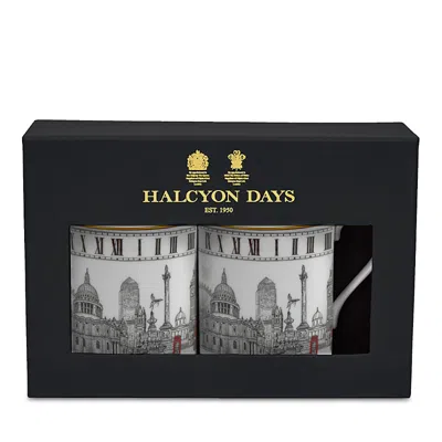 Halcyon Days London Icons & Windsor Castle Mug Pair In White