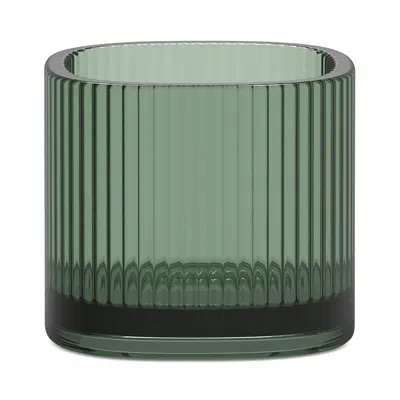 Orrefors Magica Super Circle Medium Glass Votive Holder In Green
