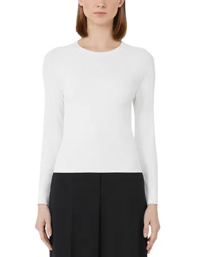 Max Mara Braies Crewneck Sweater In White