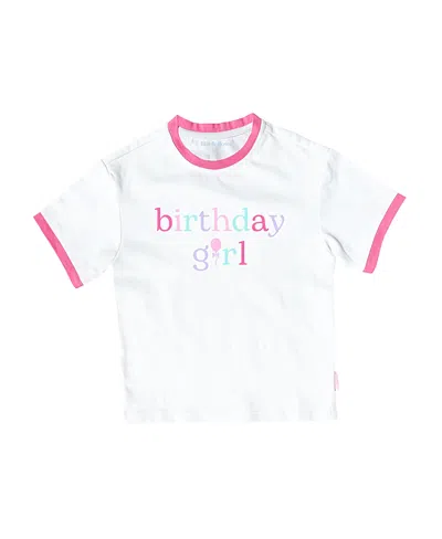 Bits & Bows Girls' Birthday Girl Crewneck T-shirt In Gray