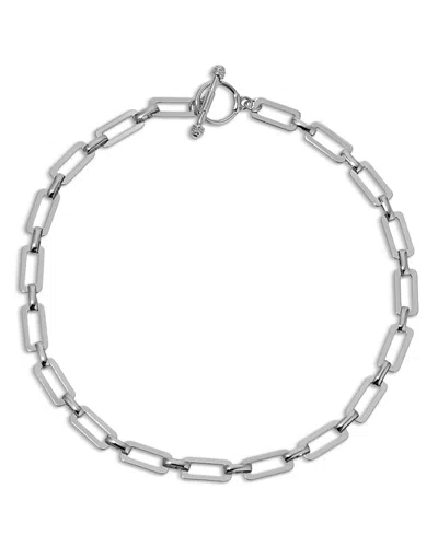 Ettika Golden Flat Rectangle Chain Necklace In Metallic