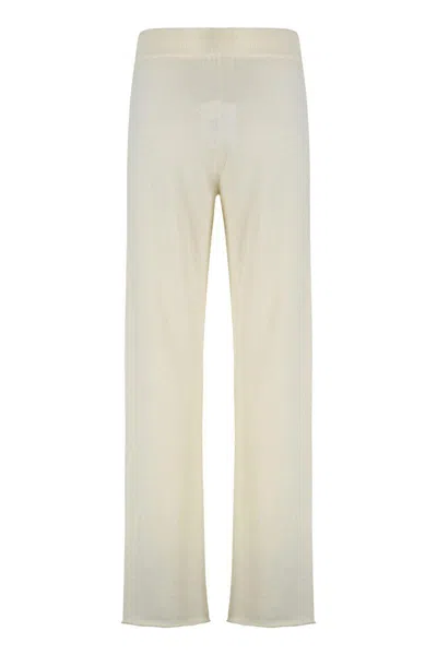 Sablyn Cashmere Drawstring Trousers In White