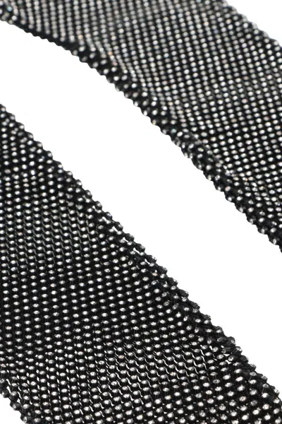 Santa Brands Rhinestone Mesh Metallic Armwarmer In Gray