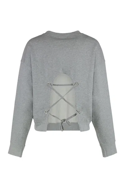 Marissa Webb Cotton Crew-neck Sweatshirt In Gray